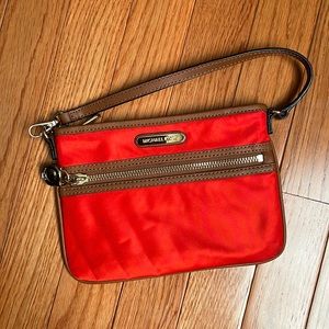 Michael Kors Red Nylon wristlet/purse